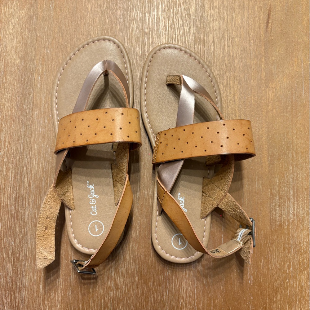 Cat & Jack Tan Leather Sandals